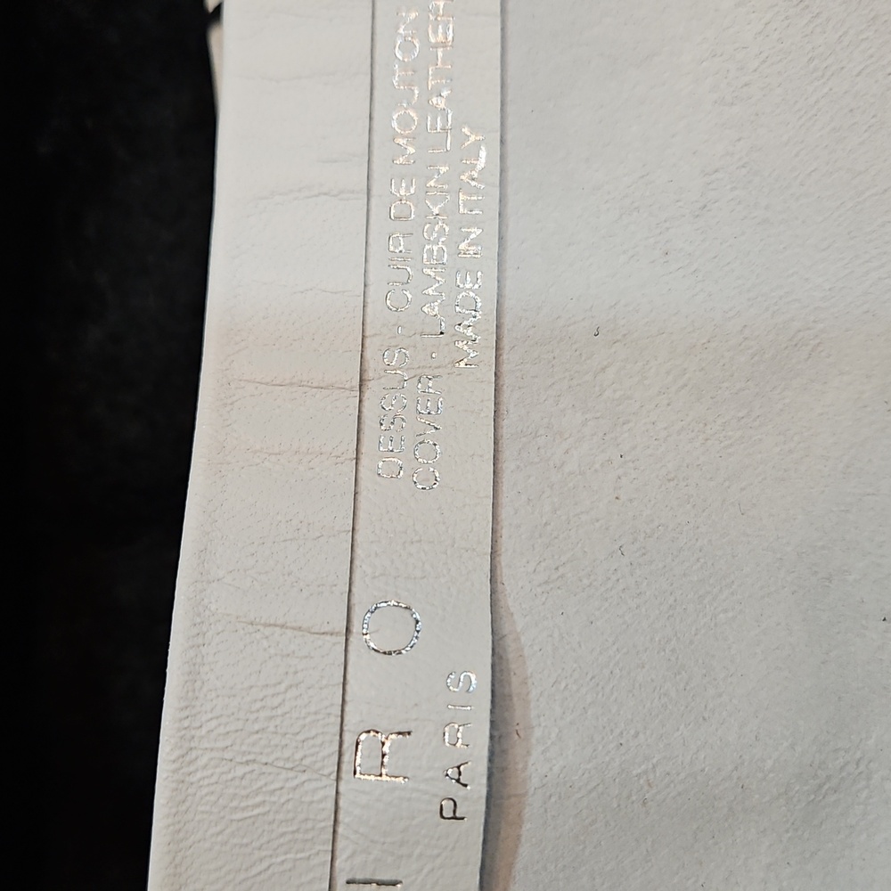 NWT IRO NERADAY OPTIC WHITE STUDDED LEATHER BELT SIZE 85 MADE IN ITALY - Picture 2 of 3